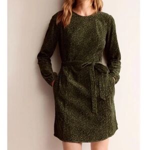 Boden | Harriet corduroy Tie Waist dress in spruce pome spring color Size US4